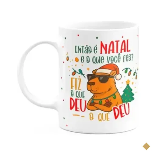 Caneca Natal E Capivaras - Então É Natal, E O Que Você Fez?