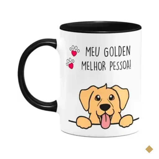 Caneca Dog - Meu Golden, Melhor Pessoa! B-black