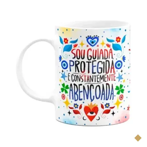 Caneca Proteção - Sou Guiada - Protegida - Abençoada - M2
