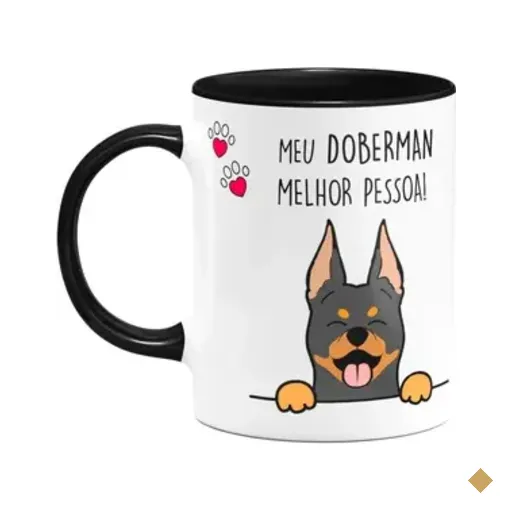 Caneca Dog - Meu Doberman, Melhor Pessoa! B-black