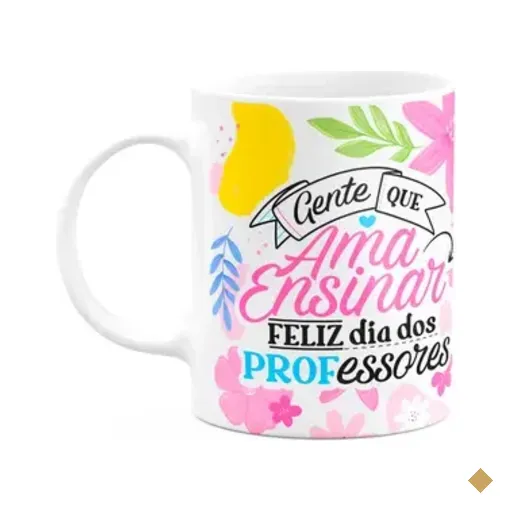 Caneca Da Professora - Gente Que Ama Ensinar - Branca M1