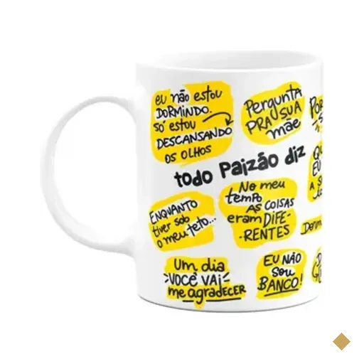 Caneca Dia Dos Pais - Todo Paizão Diz - M2 - 325ml - Branca