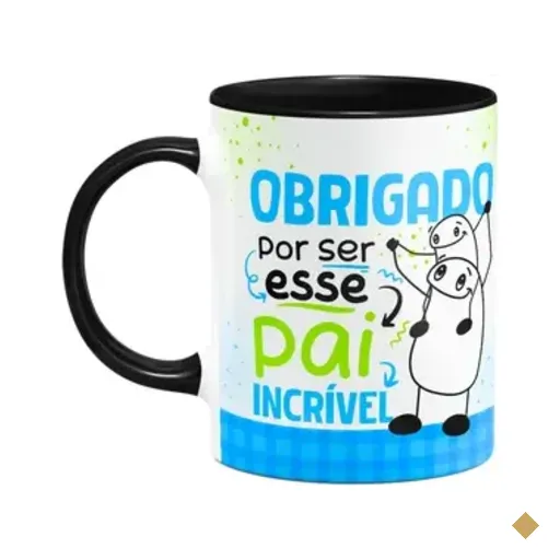 Caneca Flork Pais - Obrigado Por Ser Incrível - B-black