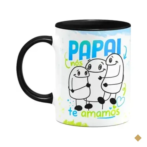 Caneca Flork Pais - Papai Nós Te Amamos - B-black