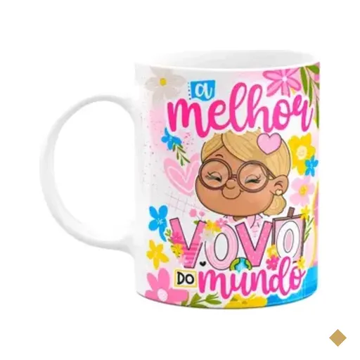 Caneca Dos Avós Cartoon - A Melhor Vovó Do Mundo - M8