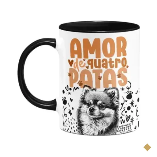 Caneca - Amor De Quatro Patas - Lulu Spitz - B-black