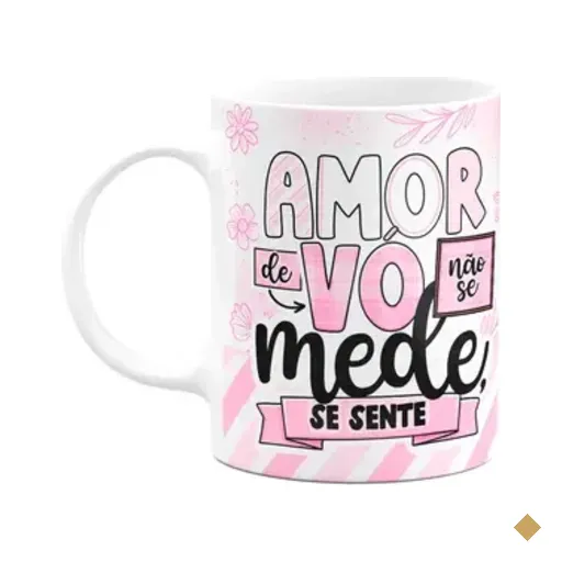 Caneca Dos Avós - Amor De Vó Não Se Mede, Se Sente