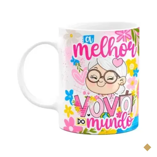 Caneca Dos Avós Cartoon - A Melhor Vovó Do Mundo