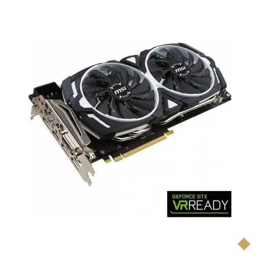 Placa de Vídeo MSI GeForce GTX 1080 Armor OC 8GB GDDR5X 256-bit PCI Express…