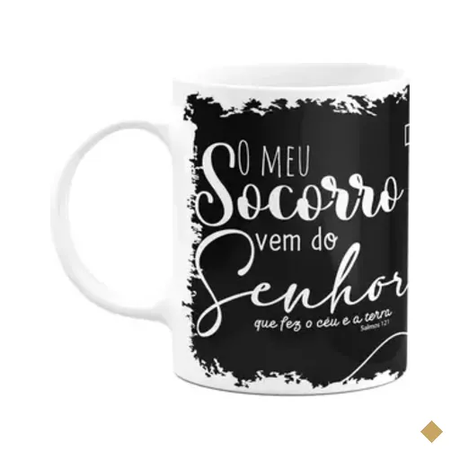 Caneca Religiosa Ore - O Meu Socorro Vem Do Meu Senhor - M3