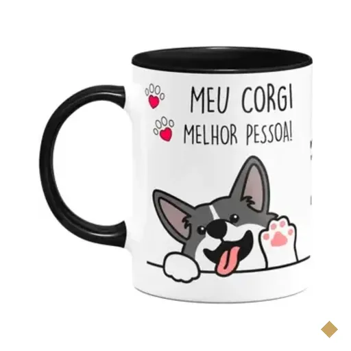 Caneca Dog - Meu Corgi, Melhor Pessoa! B-black - M2