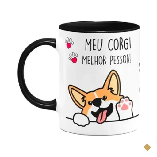 Caneca Dog - Meu Corgi, Melhor Pessoa! B-black