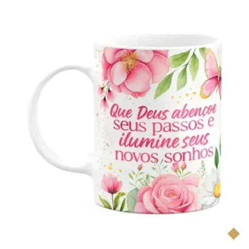 Caneca Motivação - Que Deus Abençoe Seus Passos