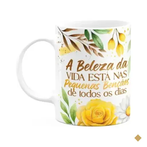 Caneca Motivação - A Beleza Está Nas Pequenas Bençãos
