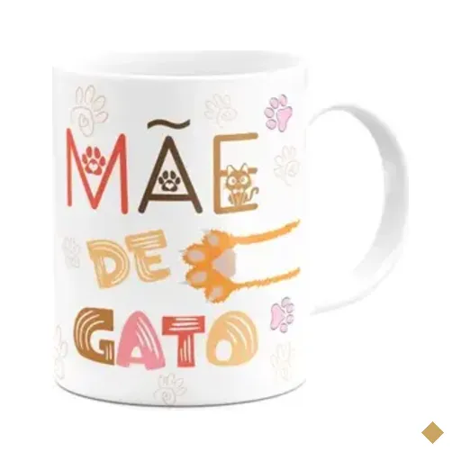 Caneca Mães - Mãe De Gato - Feliz Dia Das Mães - 325ml