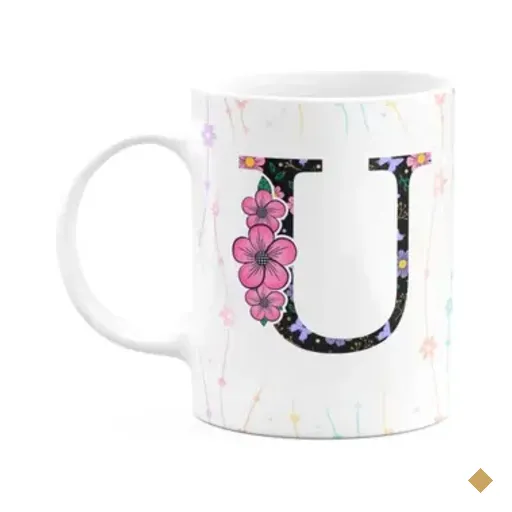 Caneca Today - Com Inicial Do Nome Letra U - 325ml