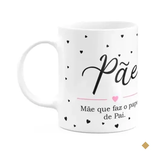 Caneca Minimalista Pais - Pãe, Mãe Que Faz O Papel De Pai