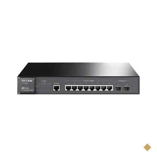Switch TP-Link 8-Portas Gerenciável L2 Gigabit + 2 Slots SFP Jetstream…