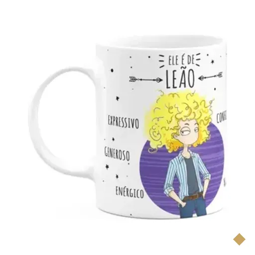 Caneca Signos Cartoon - Ele É De Leão - 325ml