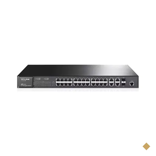 Switch TP-Link 24-Portas Gerenciável L2 10/100Mbps + 4 Portas Gigabit…
