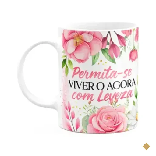 Caneca Motivação - Permita-se Viver O Agora Com Leveza