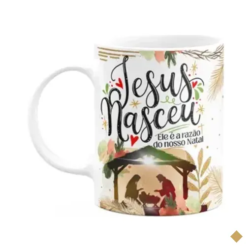Caneca Natal Abençoado - Jesus Nasceu, A Razão Do Natal