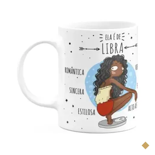 Caneca Signos Cartoon - Ela É De Libra - M2 - 325ml