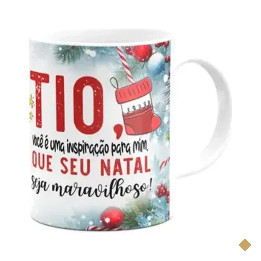 Caneca Natal Família - Feliz Natal Tio - 325ml