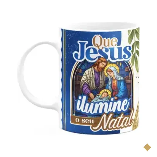 Caneca Natal De Jesus - Que Jesus Ilumine O Seu Natal - M1