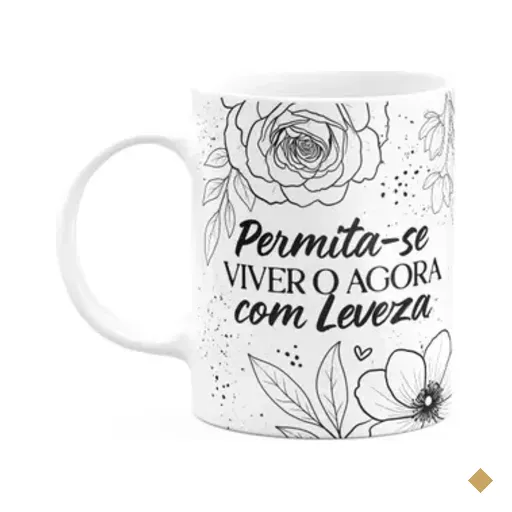 Caneca Motivação - Permita-se Viver O Agora Com Leveza - M2