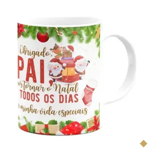 Caneca Natal Família - Feliz Natal Pai - 325ml