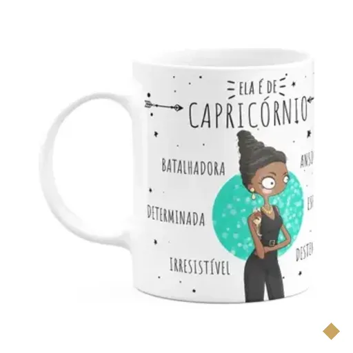 Caneca Signos Cartoon - Ela É De Capricórnio - M2 - 325ml