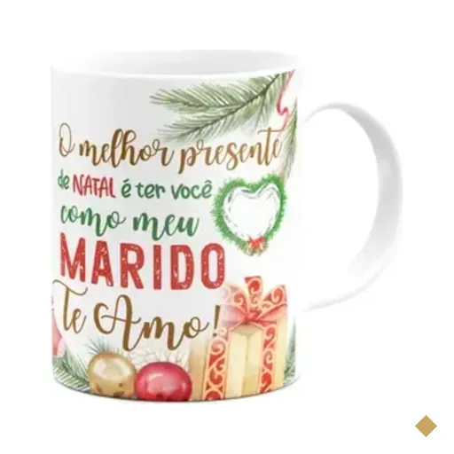 Caneca Natal Família - Feliz Natal Marido - 325ml