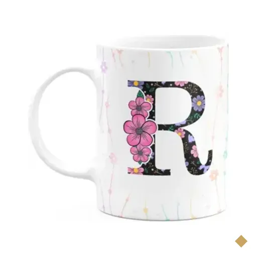 Caneca Today - Com Inicial Do Nome Letra R - 325ml