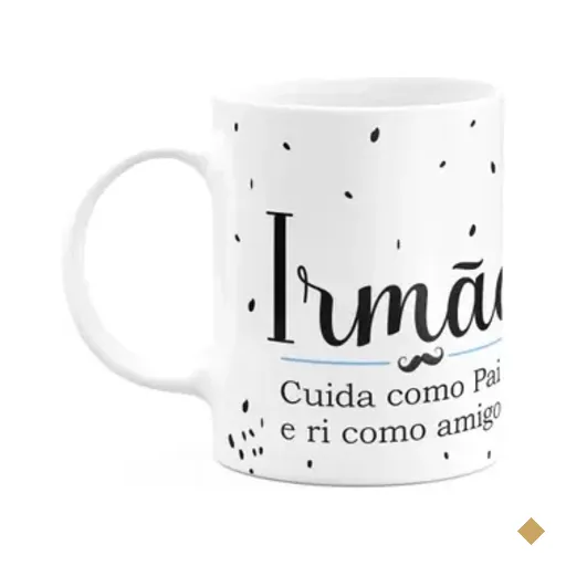 Caneca Minimalista Pais - Irmão, Cuida Como Pai E Amigo