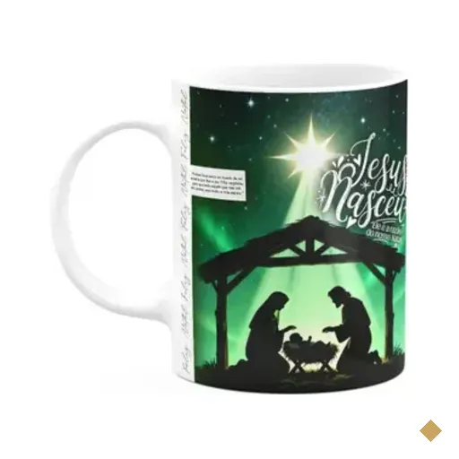 Caneca Natal Abençoado - Jesus Nasceu - Isaias 9:6 - M2
