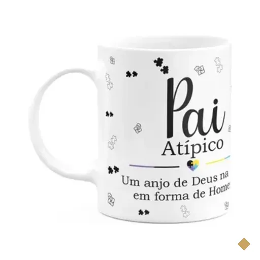 Caneca Minimalista Pais - Pai Atípico, Um Anjo De Deus