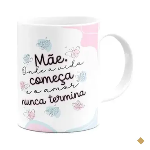 Caneca Mães - Onde A Vida Começa E O Amor Nunca Termina