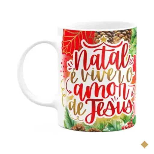 Caneca Natal De Jesus - Natal É Viver O Amor De Jesus 325ml