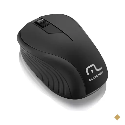Mouse Multilaser Wireless 1200dpi MO212, USB 2.0 - Preto 
