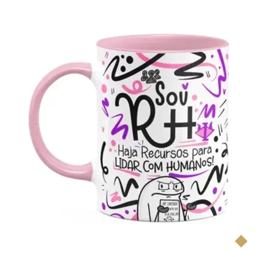 Caneca Flork Profissões - Sou Recursos Humanos - M2 B-pink