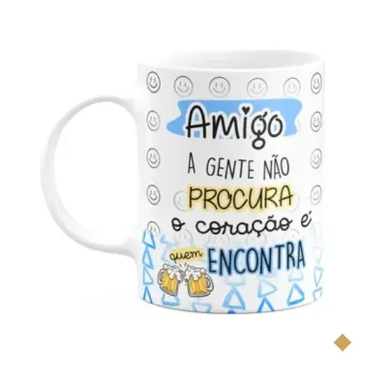 Caneca Amizade - Um Amigo A Gente Não Procura - 325ml