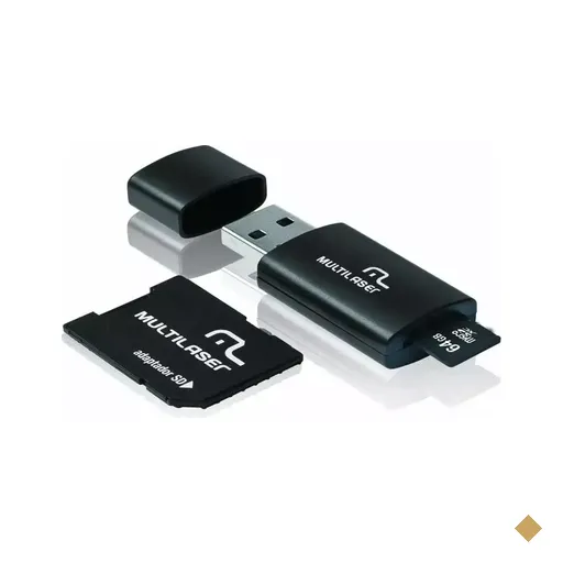 Adaptador 3 em 1 - microSD 32GB Classe 10 (Pendrive, Adaptador SD) USB 2.0 -…