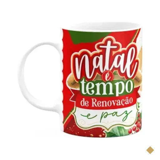 Caneca Natal De Jesus - Tempo De Renovação E Paz - 325ml