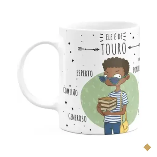 Caneca Signos Cartoon - Ele É De Touro - M2 - 325ml