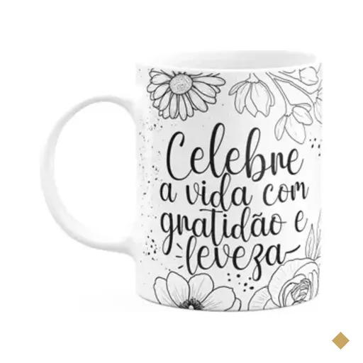 Caneca Motivação - Celebre A Vida Com Gratidão E Leveza - M2
