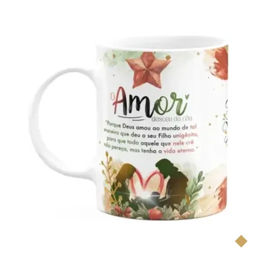 Caneca Natal Abençoado - O Amor Desceu Do Céu