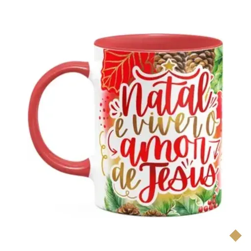 Caneca Natal De Jesus - Natal É Viver O Amor De Jesus B-red