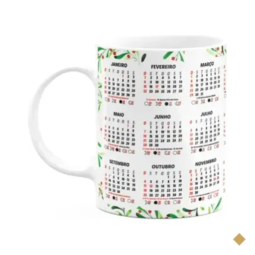 Caneca Natalina - Calendário 2026 - Então Bom Natal - 325ml