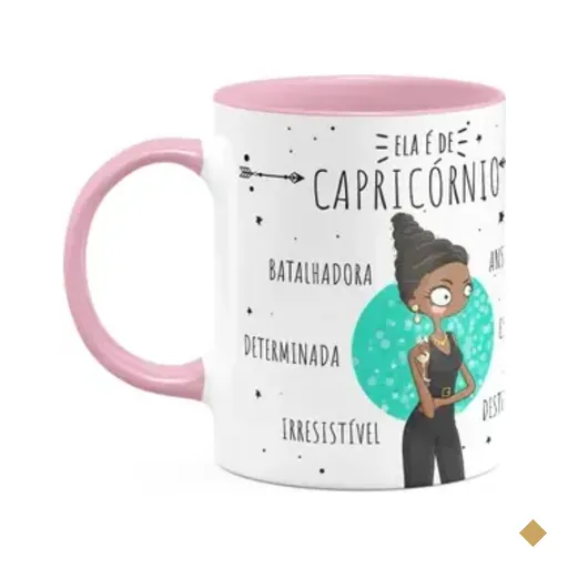 Caneca Signos Cartoon - Ela É De Capricórnio - B-pink - M2